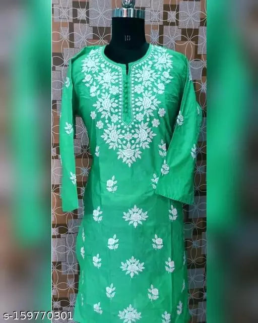 Computer Cotton Rose Kurti.