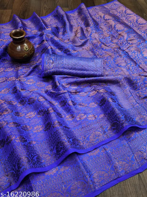 Banarasi Silk Copper Zari Sarees