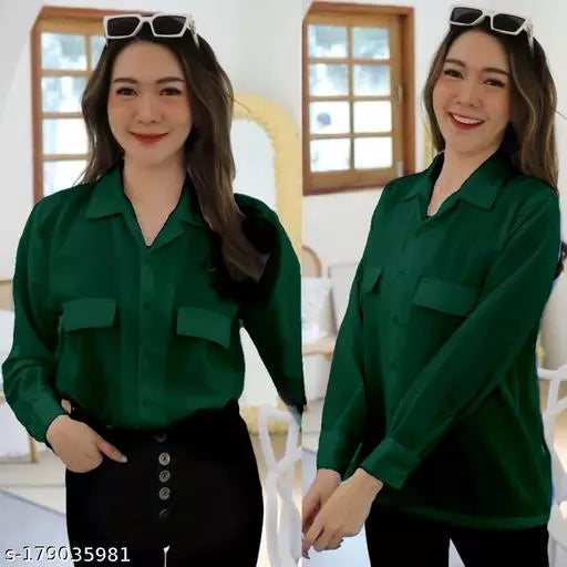 FULL SLEEVE SHIRT WITH FRONT FLAP