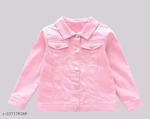 JKP COLLECTIONS Womens & Girls Long Dress With Denim Jacket Bottam Wear Combo Set Dress Fabric Crape Color Black&Pink