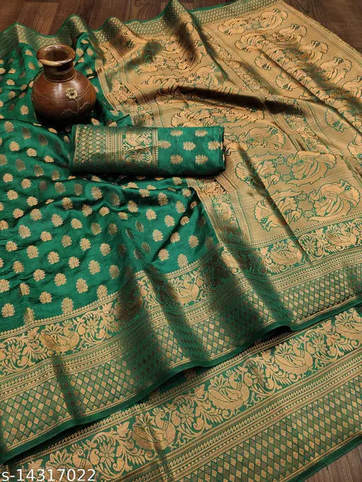 Banarasi Silk Copper Zari Sarees