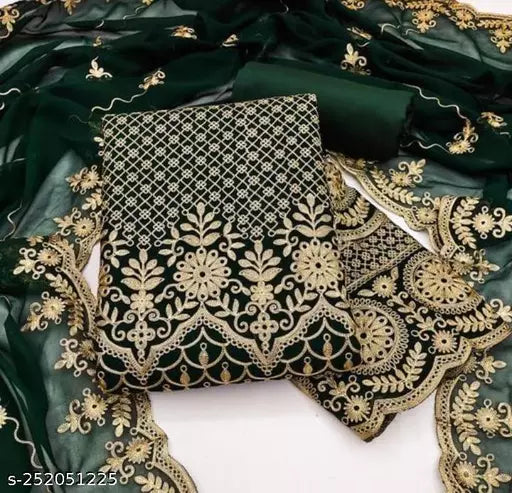 Unstitched Patiala Georgette Suits with Heavy Embroidery Work