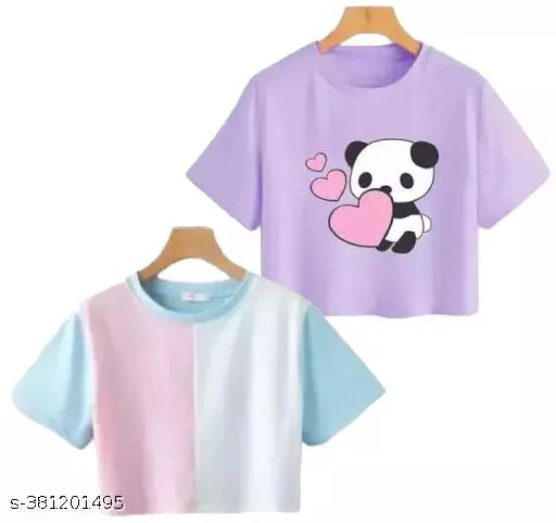 Stylish Women's & Girls' Crop Top for Casual Daily Wear - Stunning Design (2-Pack)