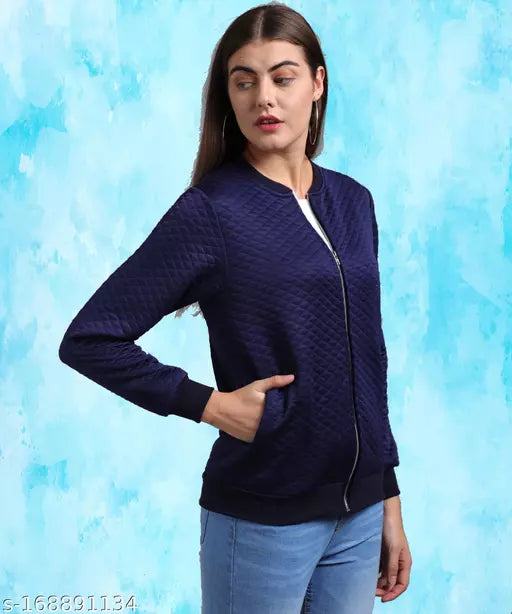 Vivient Navyblue Burfi Cut Pllover