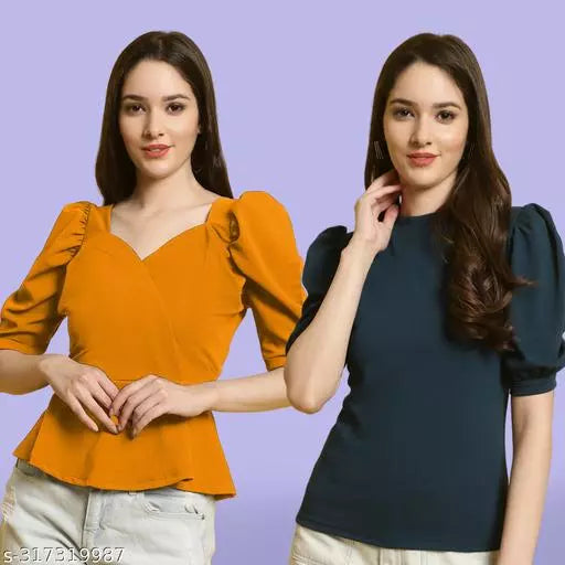 Casual Classic Fashion Forward Women's Top - Pack of 2