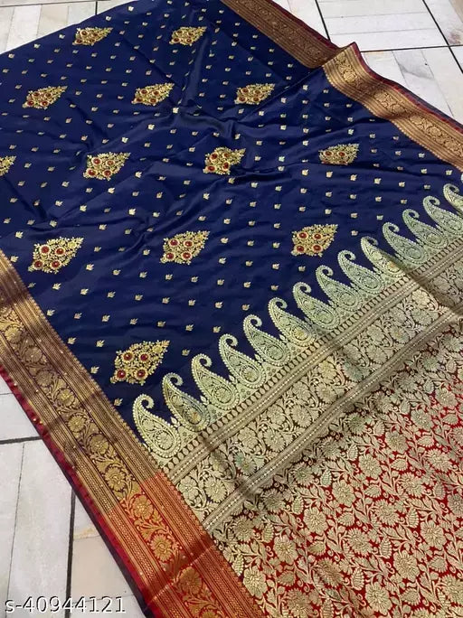 Embroided Satin Silk Saree