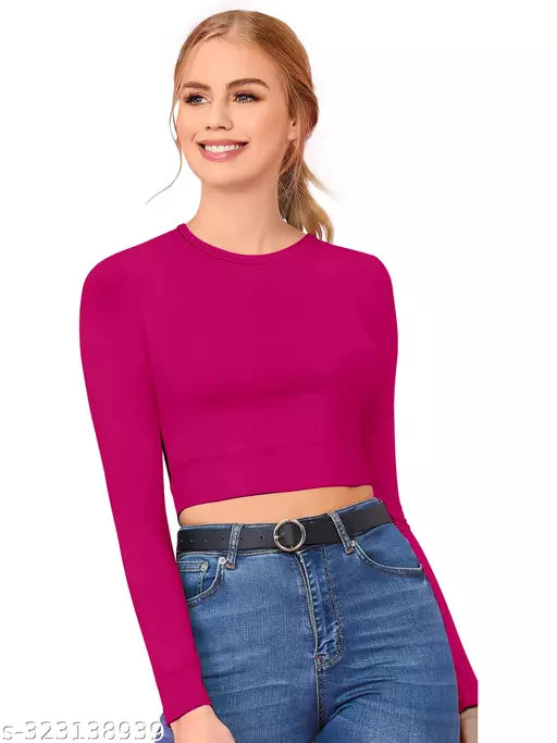 Womens Red Crop Top