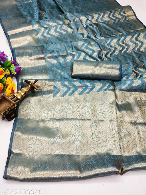 Morpich Fashion Top Dyed Organza Silk Saree