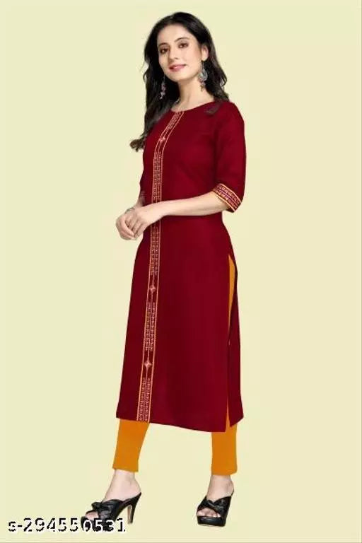 QVAZOR Stylish Fancy Trendy Kurti For Women For Party Wedding Festival Functions