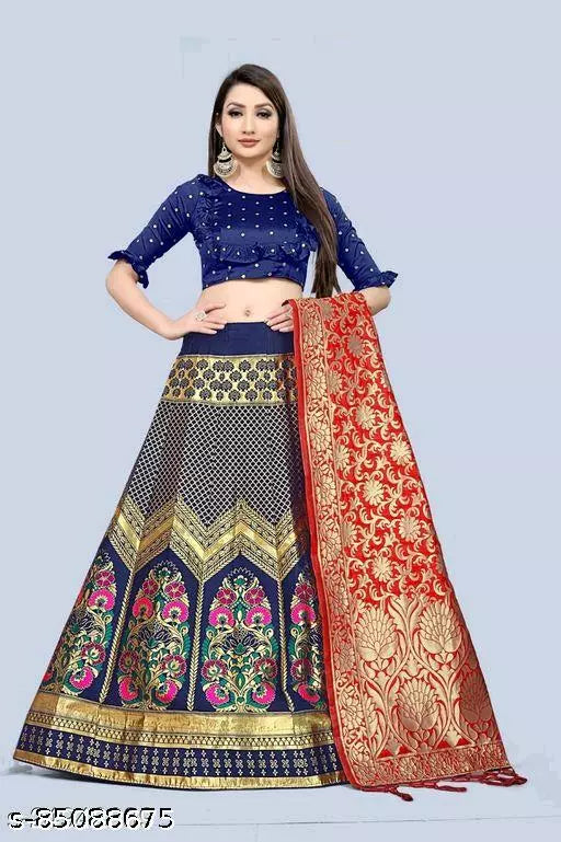 LEHENGA CHOLI WITH BLOUSE (UN-STITCHED) BY VAIDIK ETHNIC