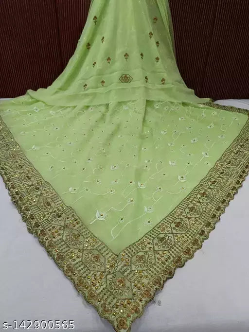 MOUNIKA FANCY EMBROIDERY HEAVY SAREE