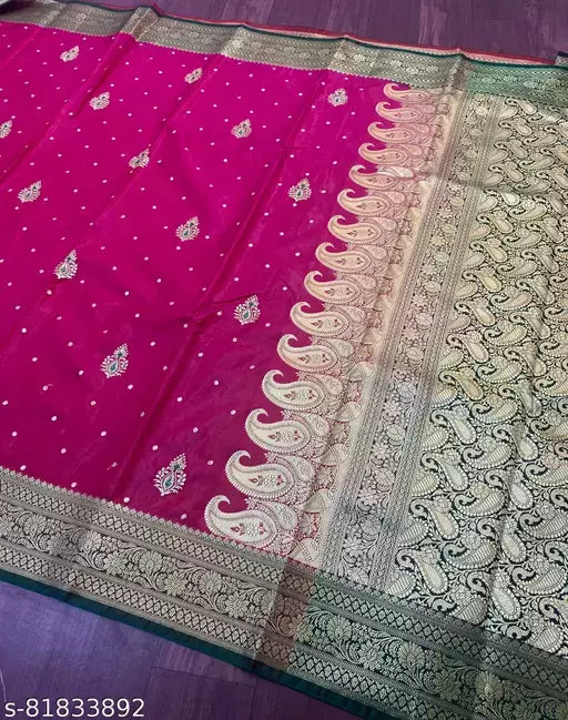 Satin Silk Embroided Saree