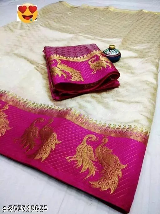 Morpich Fashion Embozz Kanjivaram  Silk Saree