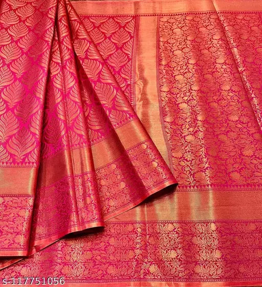 (Copper Zari Soft Silk Saree)