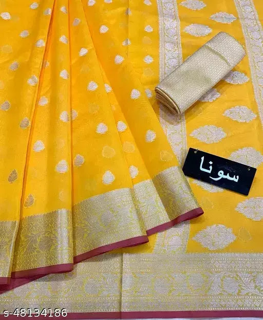 WOVEN BANARASI SILVER RUPA BOOTI SAREE