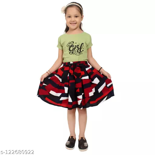 BPT Designer Printed Skirt For Girls  Kids