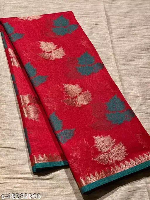 TRENDING LEAF BOOTA SILK SAREE