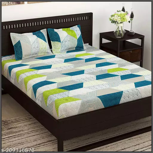 Jaipuri Pure Cotton Double Queen Bedsheet With 2 Pillow Covers