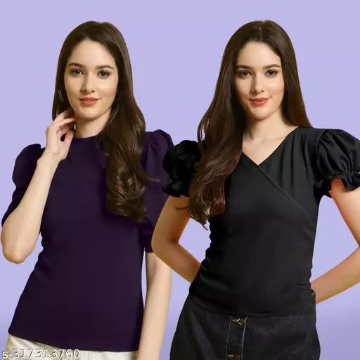Casual Classic Fashion Forward Women's Top - Pack of 2