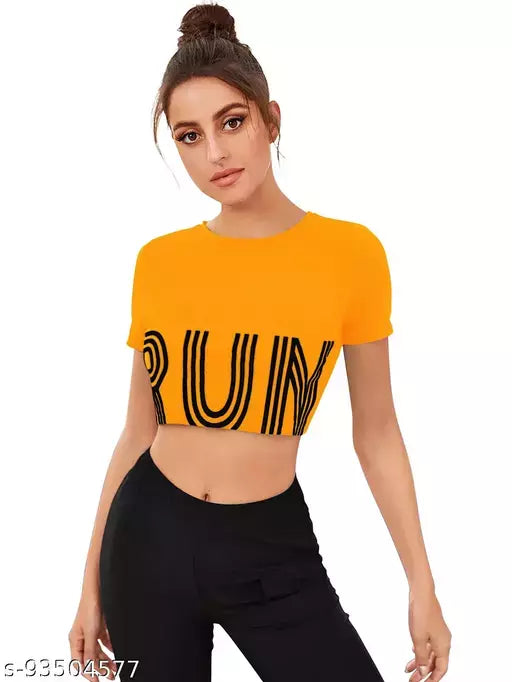 DHUNKI Women's Regular Crop Top