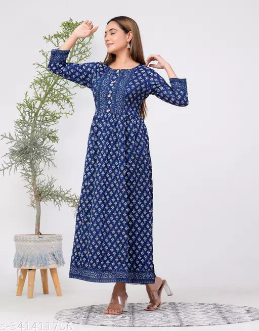 Shree Ganesh Fashion  Printed Reyan Flowers  Anarkali Kurta for women