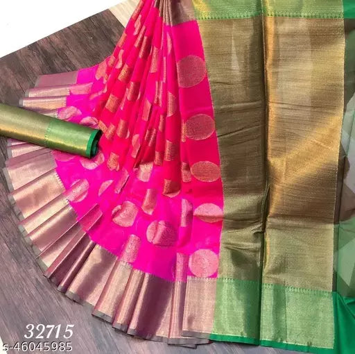 Banarasi Silk Soft Zari Weave Boota Saree