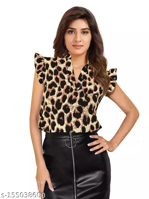 WOMEN'S TIGER PRINT TOP