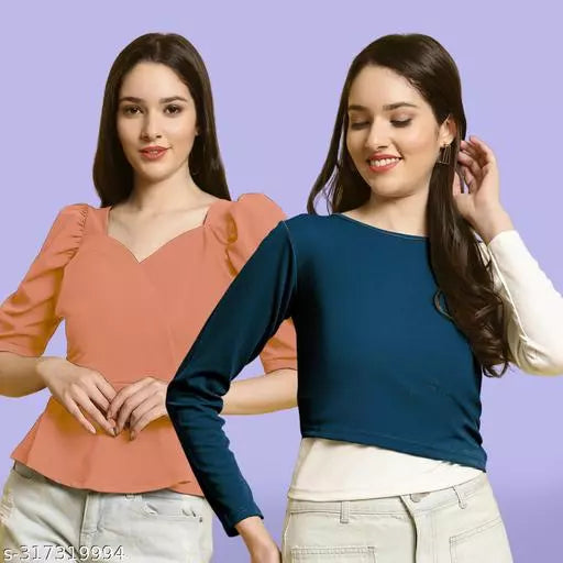 Casual Classic Fashion Forward Women's Top - Pack of 2