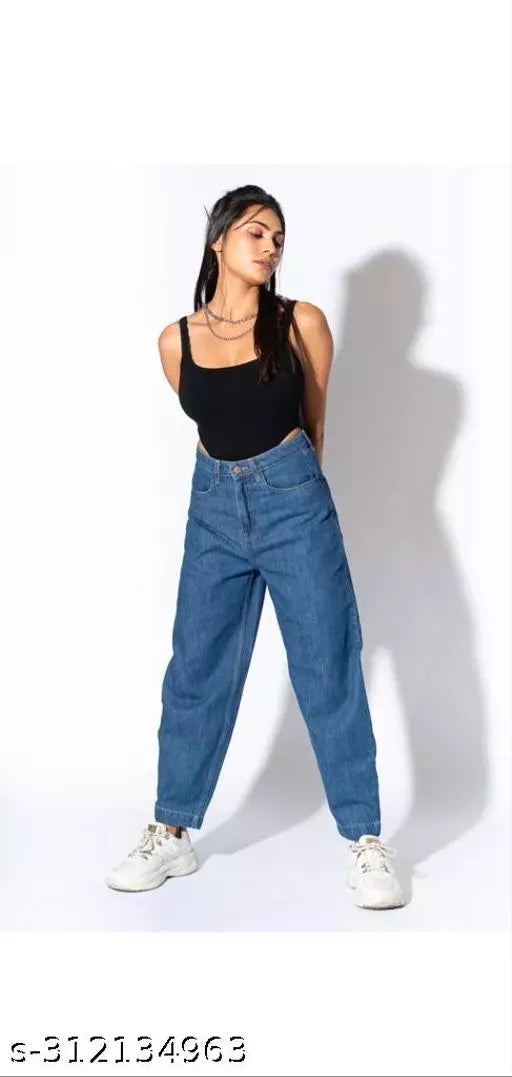 SAANU'S FASHION - STYLISH WIDE LEG DENIM JEANS FOR GIRLS & WOMEN