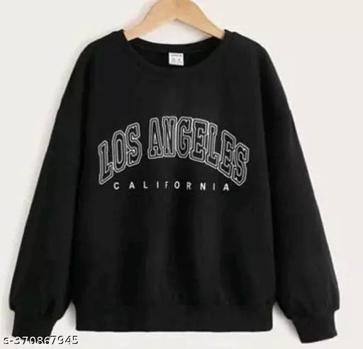 JKP COLLECTION  Unisex  Los Angeles Fabric Fleece For Outdoor & Indoor Sweatshirt Black