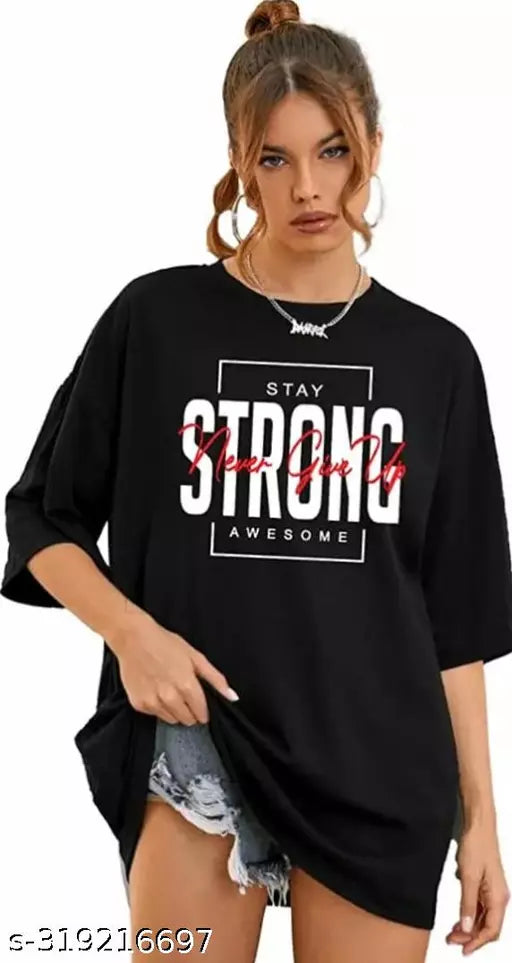 Strong printed women formal tshirt