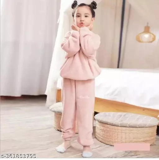 Girls & boys winter wear dress pink