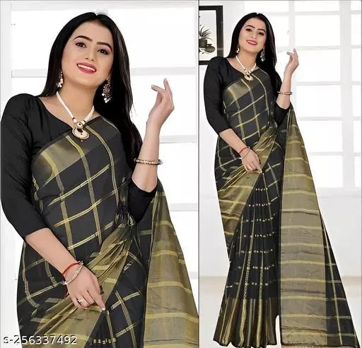 KRITI CHIFFON BLACK BOX SAREES BY KRADDLE (BANARASI)