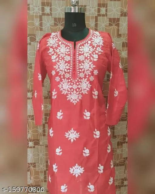 Computer Cotton Rose Kurti.