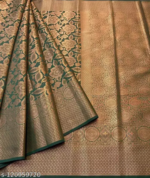 Copper Zari Soft Silk Saree