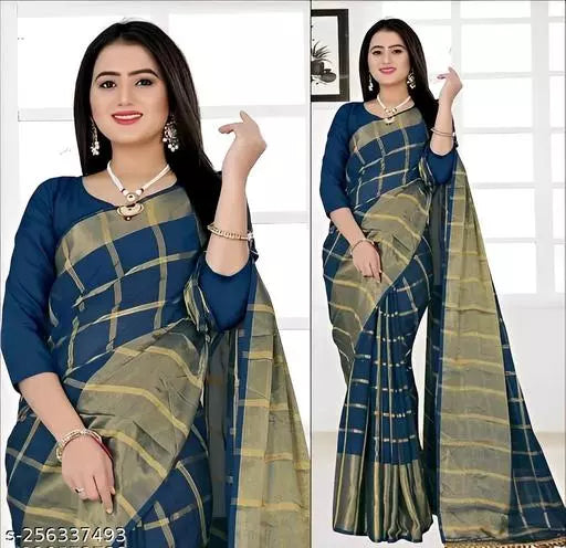 KRITI CHIFFON TEAL BOX SAREES BY KRADDLE (BANARASI)