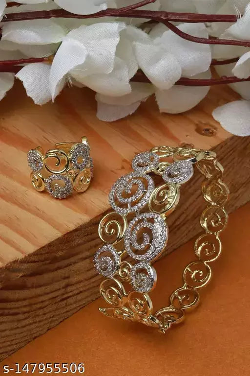 Elite Beautiful Bracelet & Ring combo  jewellery set