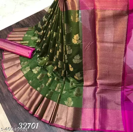 Banarasi Silk Soft Zari Weave Boota Saree