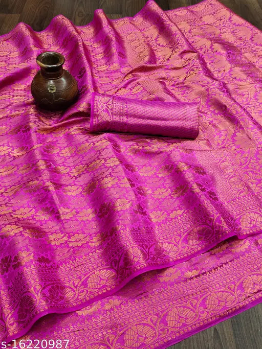Banarasi Silk Copper Zari Sarees