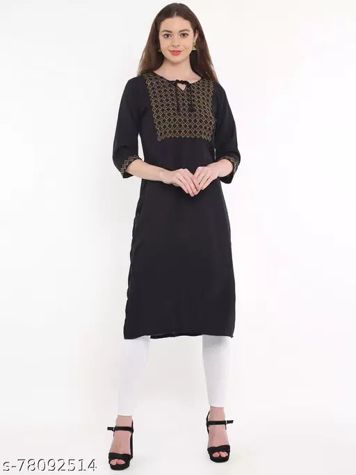 BPT Designer Rayon Embroidered Kurti