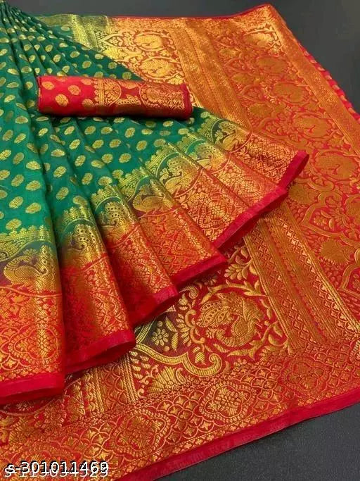 Morpich Fashion Nylon Banarasi Silk Saree