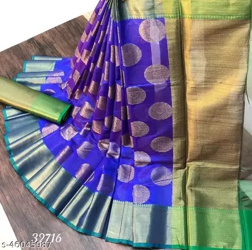 Banarasi Silk Soft Zari Weave Boota Saree