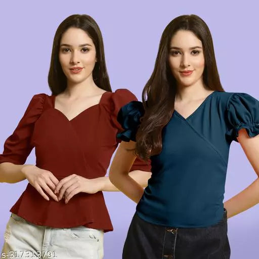 Casual Classic Fashion Forward Women's Top - Pack of 2