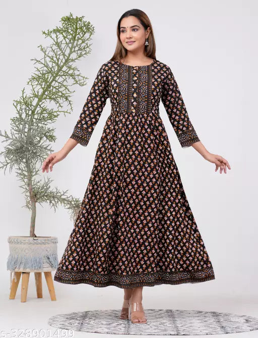 Shree Ganesh Fashion Maroon rayon printed kurtis for women