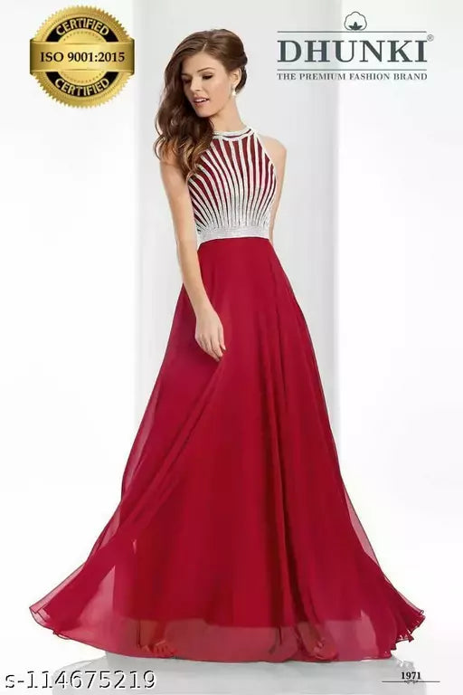 DHUNKI Women's Free Size Gown