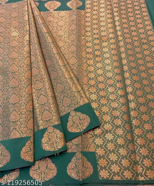 Copper Zari Soft Silk Saree