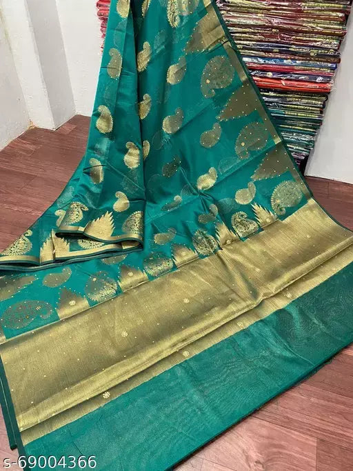 Banarasi Silk Saree With Stone Work