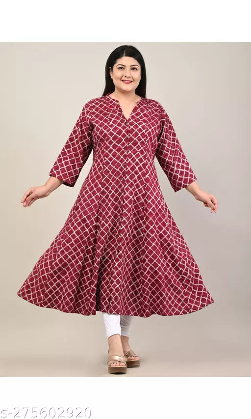 Swasti  Women Printed Cotton Blend A-line Kurta