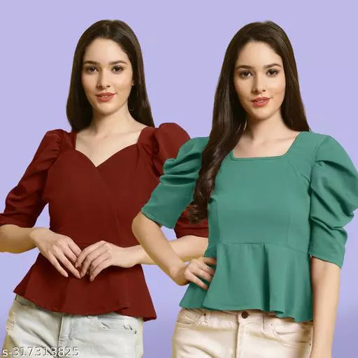 Casual Classic Fashion Forward Women's Top - Pack of 2