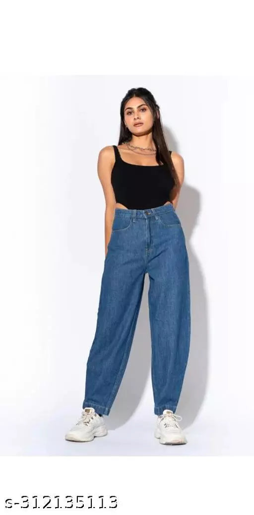 SAANU'S FASHION - STYLISH WIDE LEG DENIM JEANS FOR GIRLS & WOMEN